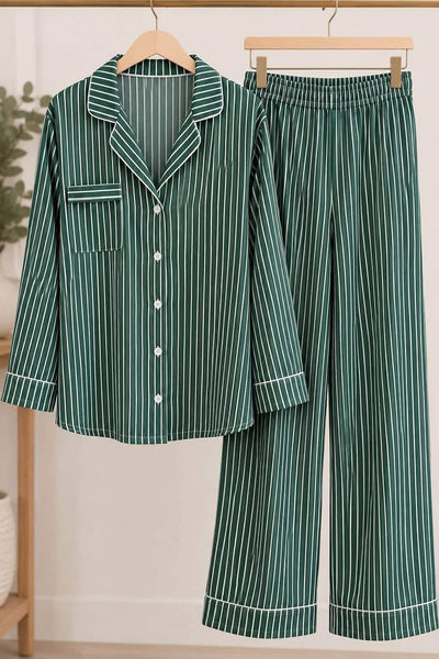 PREORDER Evergreen Stripe Pajama Set