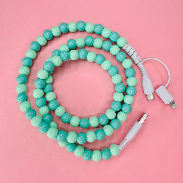 PREORDER Round Two Beaded Phone Charger