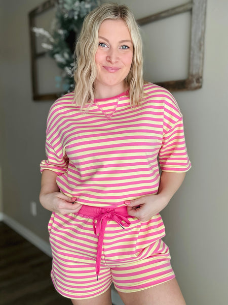 PREORDER Kensley Striped Shorts Set