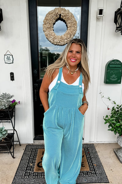 Janice Ribbed Overalls - 2 Color Options