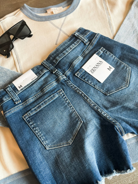 Myla Frayed Hem Denim Shorts