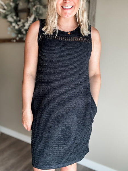 PREORDER Cecilia Textured Sleeveless Dress
