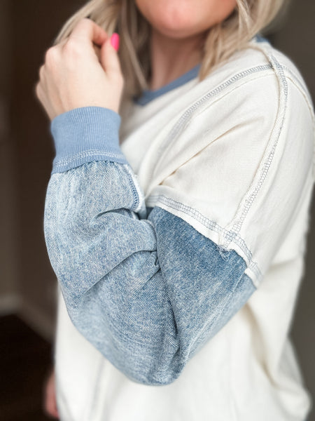 Dylan Mixed Knit Top
