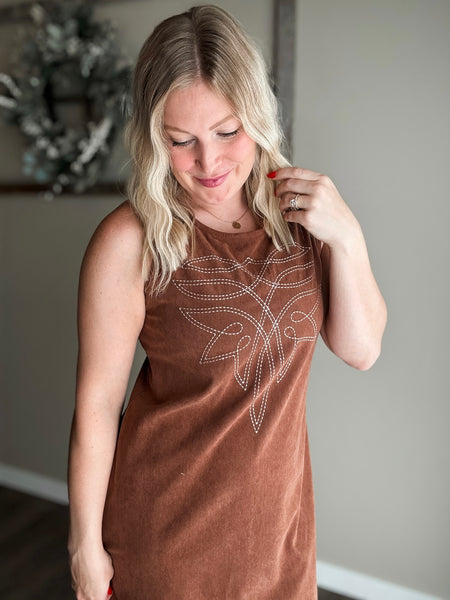 PREORDER Laredo Corduroy Stitch Dress