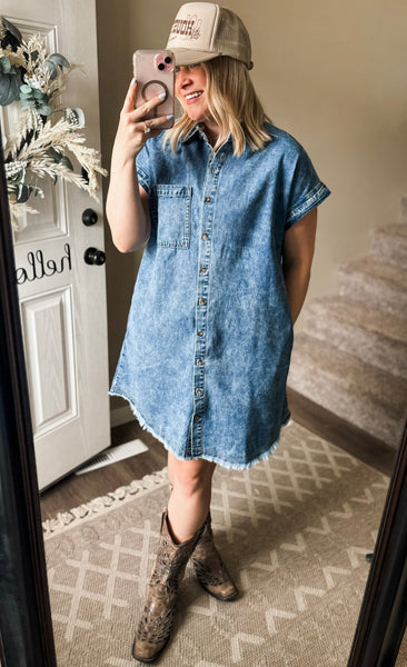 Jolene Denim Shirt Dress