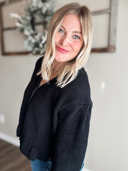 Minka Ruffle Sweater Cardigan