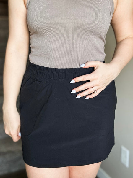 Hustle Active Skort - Black
