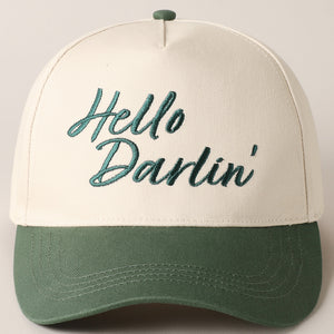 Embroidered Canvas Cap - 2 Style Options