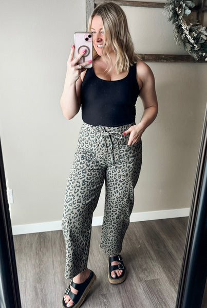 PREORDER Roam Free Leopard Barrel Pant