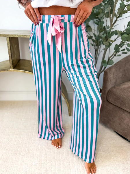 Eira Satin Bow Pajama Pants