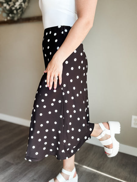 Kittie Polka Dot Midi Skirt
