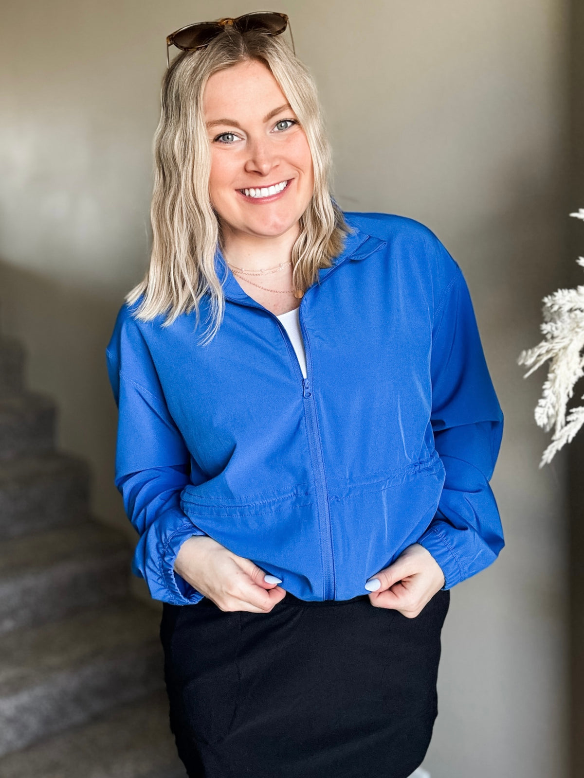 Navyn Cinch Peplum Jacket