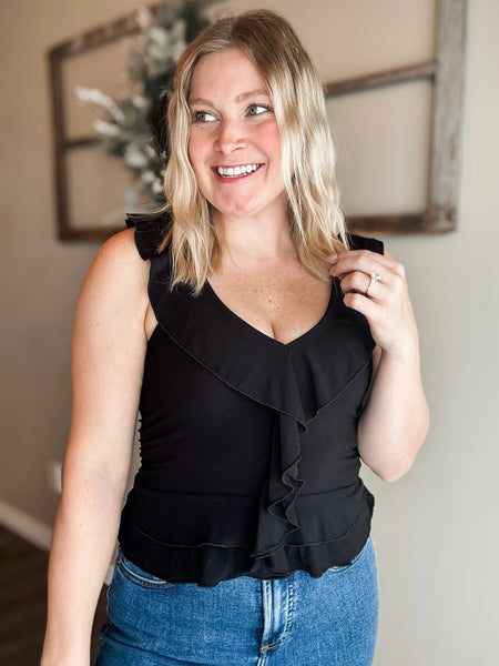 Livia Ruffle Peplum Tank