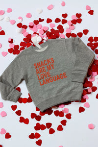 PREORDER Snacks Are My Love Language Graphic Sweatshirt