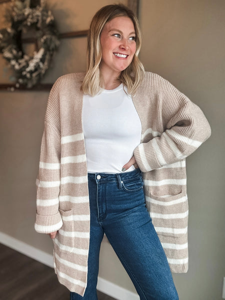 Marenna Stripe Maxi Cardigan