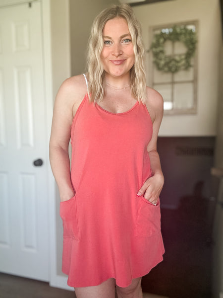 Jessa Sport Dress - Brick