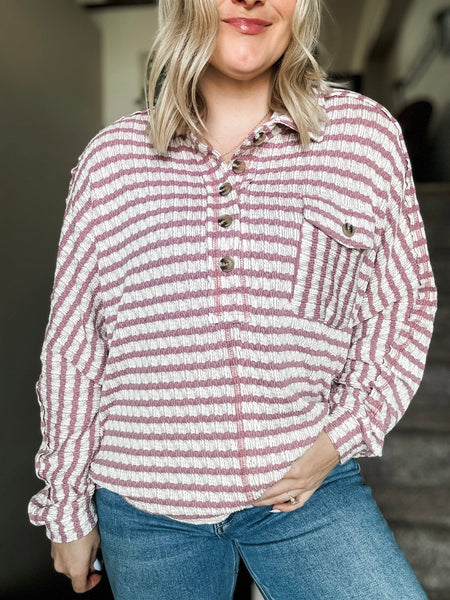 Darla Textured Knit Top - SIZE MEDIUM