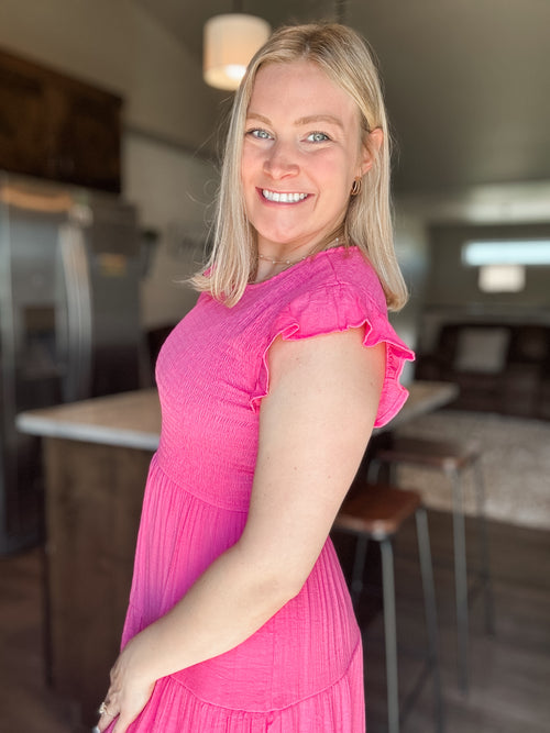 Analise Midi Dress - Pink