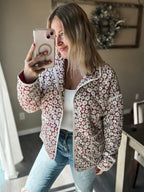 Fiora Floral Quilted Jacket - SIZE MEDIUM