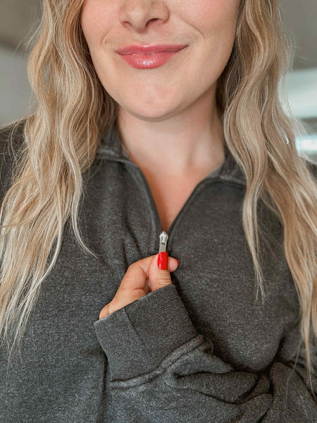 Reset Mode Quarter Zip Pullover - Black