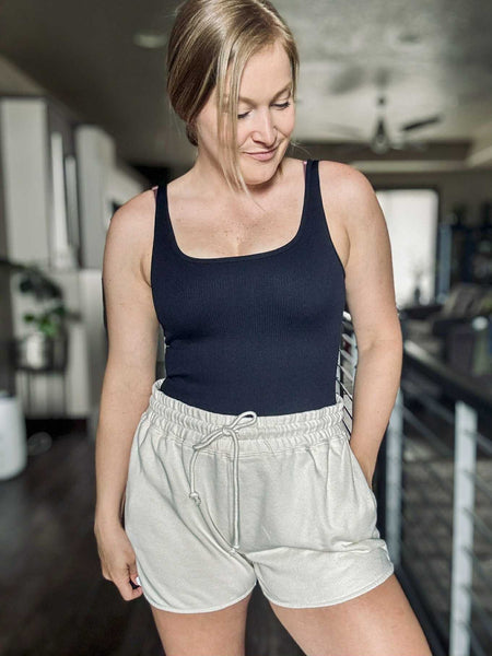 Laynee Drawstring Shorts - Alpaca