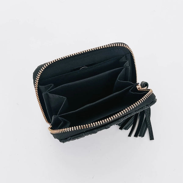 Wynona Woven Wallet - Black