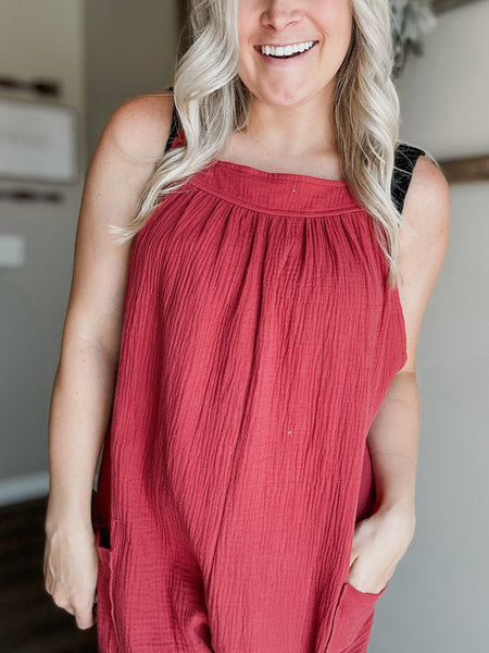 Scarlett Knotted Back Jumpsuit - SIZE MEDIUM