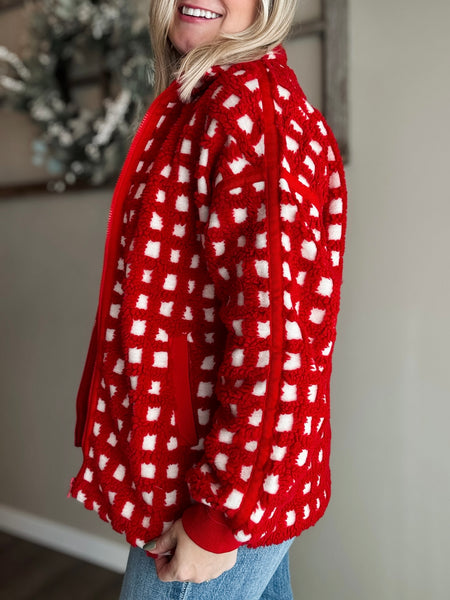 PREORDER Malli Plaid Sherpa Jacket