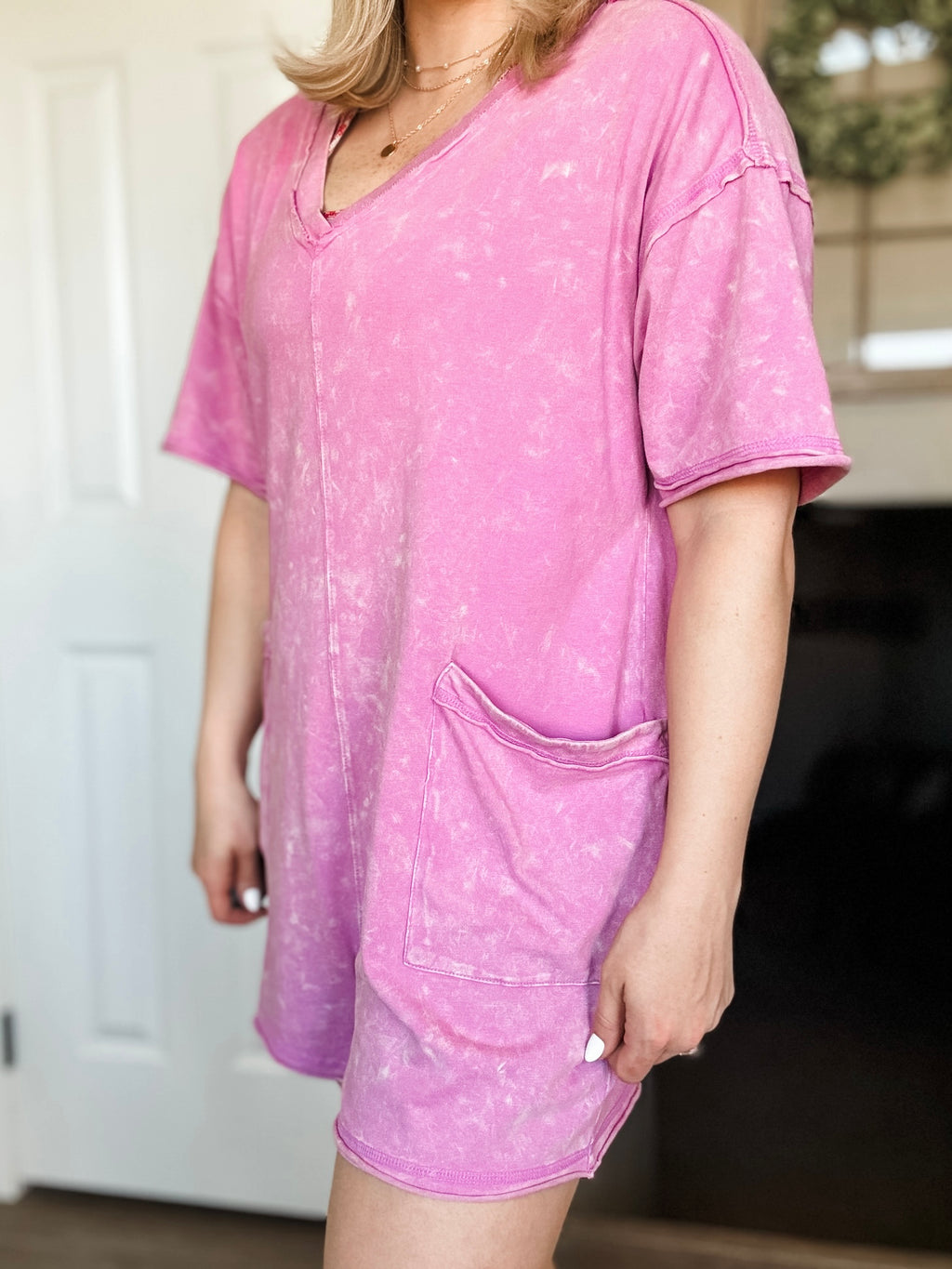 Sunshine State Mineral Wash Romper - Orchid