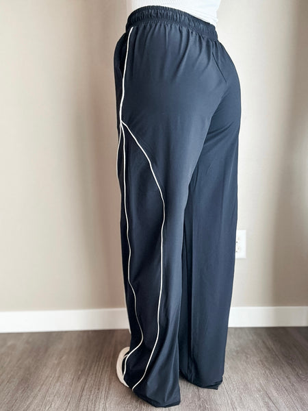 Farren Curved Classic Track Pants - Black