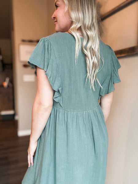 Feorra Flutter Sleeve Dress