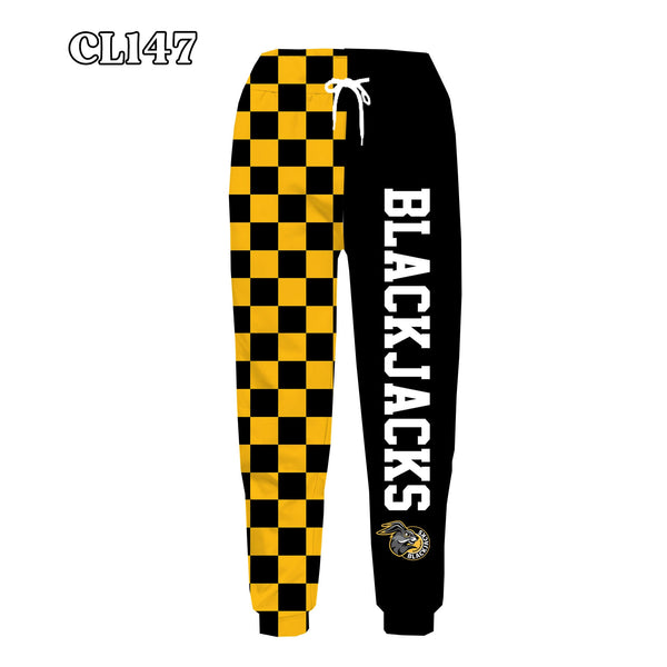 PREORDER Spiritwear Checkered Split Leg Bottom - BLACKJACKS