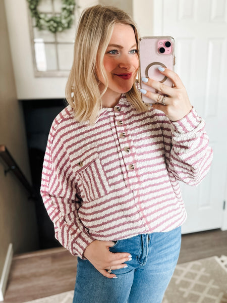 Darla Textured Knit Top - SIZE MEDIUM