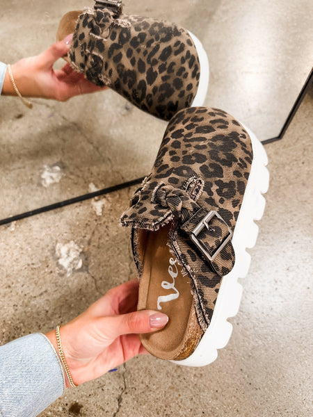 Cassie Leopard Slip On Clog
