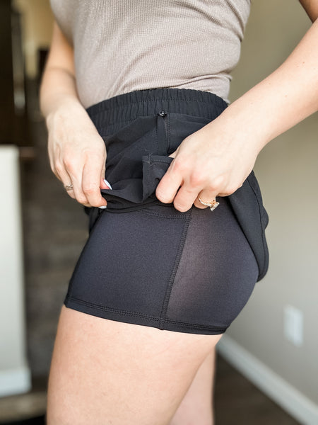 Hustle Active Skort - Black