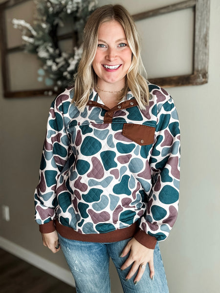 PREORDER Kipp Quilted Camo Pullover