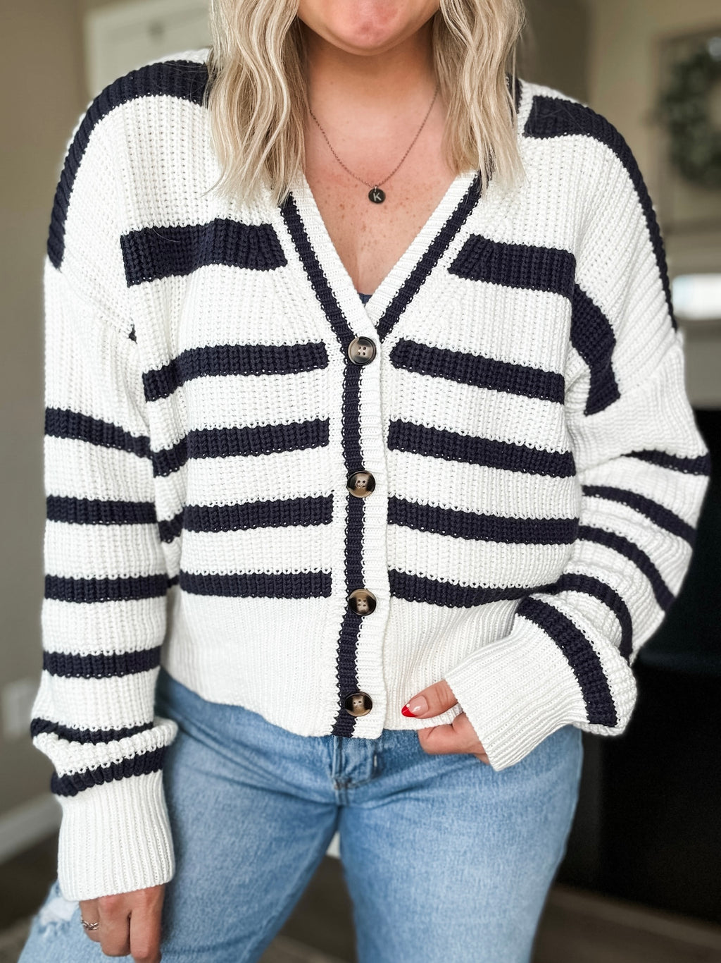 Bona Striped Cardigan