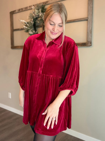 PREORDER Cressida Velvet Tunic Dress