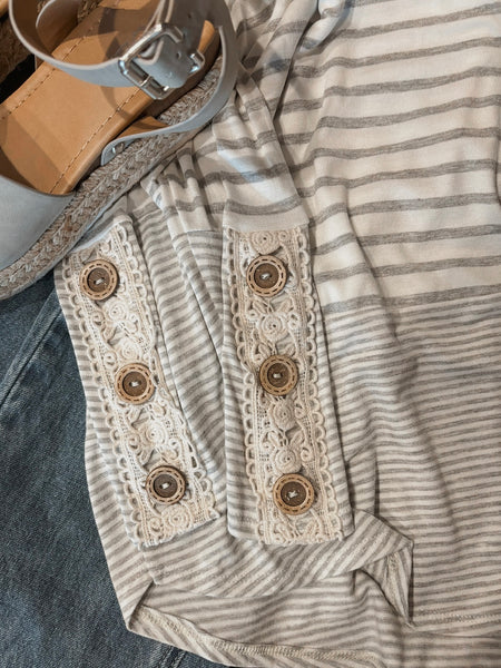 Meadow Striped Long Sleeve - SIZE LARGE
