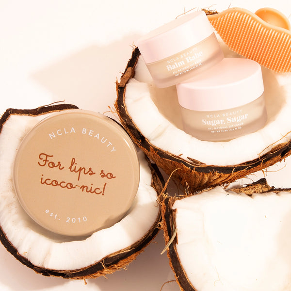 Lip Care Set + Lip Scrubber - Coconut Vanilla