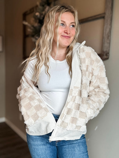 Soren Sherpa Checkered Jacket