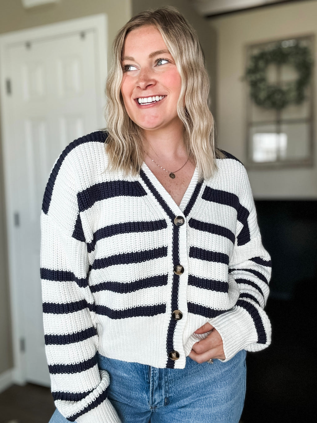Bona Striped Cardigan