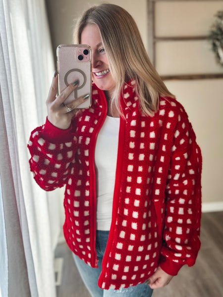 PREORDER Malli Plaid Sherpa Jacket