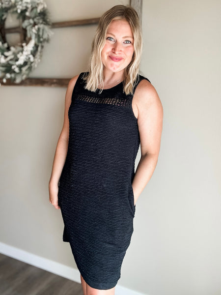 PREORDER Cecilia Textured Sleeveless Dress