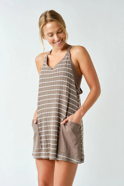 Kylan Crochet Dress - Taupe