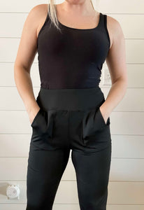 Dawn Basic Black Joggers - SIZE MEDIUM