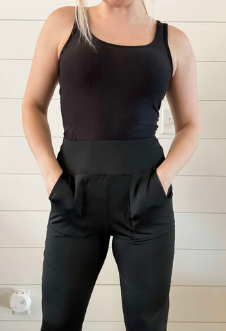 Dawn Basic Black Joggers - SIZE MEDIUM
