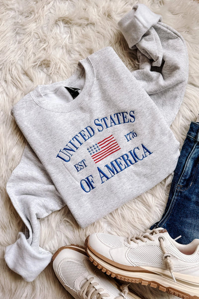 PREORDER USA Embroidered Graphic Sweatshirt