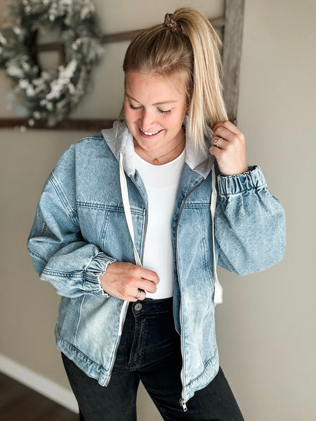 Lindie Mineral Wash Hoodie Jacket