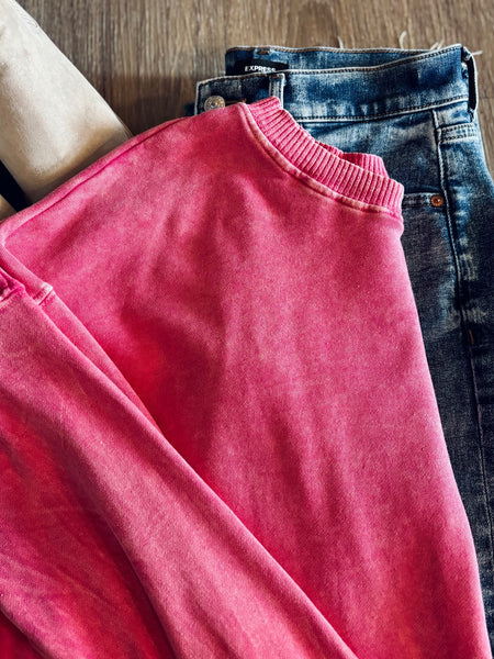 Shelby Acid Wash Pullover - SIZE LARGE